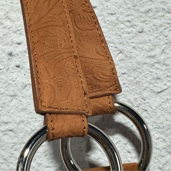 Jen Aprile Suede Hand Painted Heel Fashion Handbag Purse  Shoulder - Picture 3 of 9